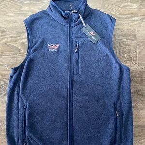 New Vineyard Vines Whale Logo USA Boston Vest - L